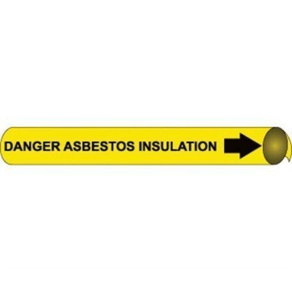 Nmc Pipemarker Precoiled, Danger Asbestos, F, C4033 C4033